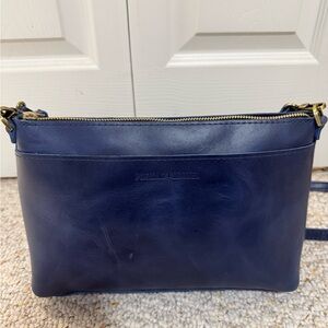 Portland Leather Goods Large Poppy Cowboy Blue